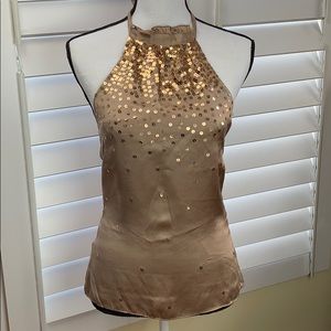 Banana Republic Gorgeous Sequins Silk Halter Top - Size XS (A125)